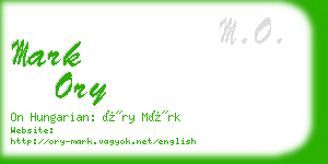 mark ory business card